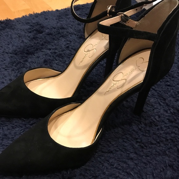 jessica simpson black velvet heels - Picture 2 of 4